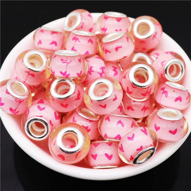 20pcs Lovely Dog Paws Large Hole Murano European Beads Fit Pandora